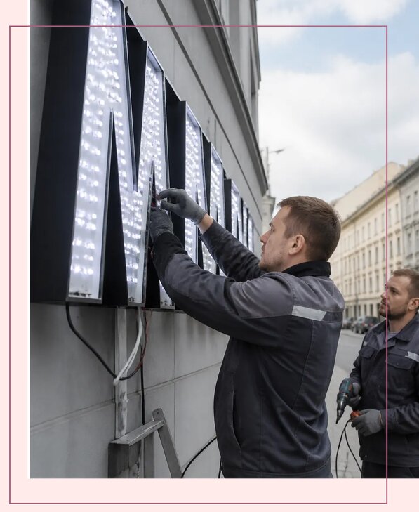 Изготовление и монтаж светодиодных LED вывесок в Верхнем Уфалее