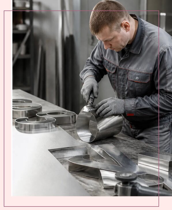 Изготовление букв из нержавейки для вывесок в Верхнем Уфалее