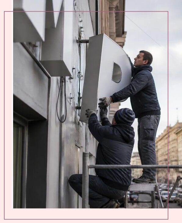 Изготовление и монтаж больших объемных букв в Верхнем Уфалее